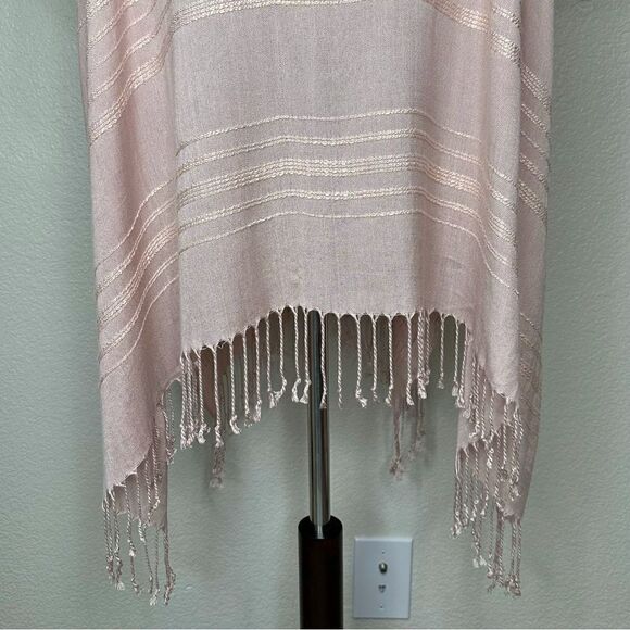 NWT a.n.a Woven Textured Peach Whip Wrap Kimono Coverup Fringe Cardigan - Picture 8 of 12